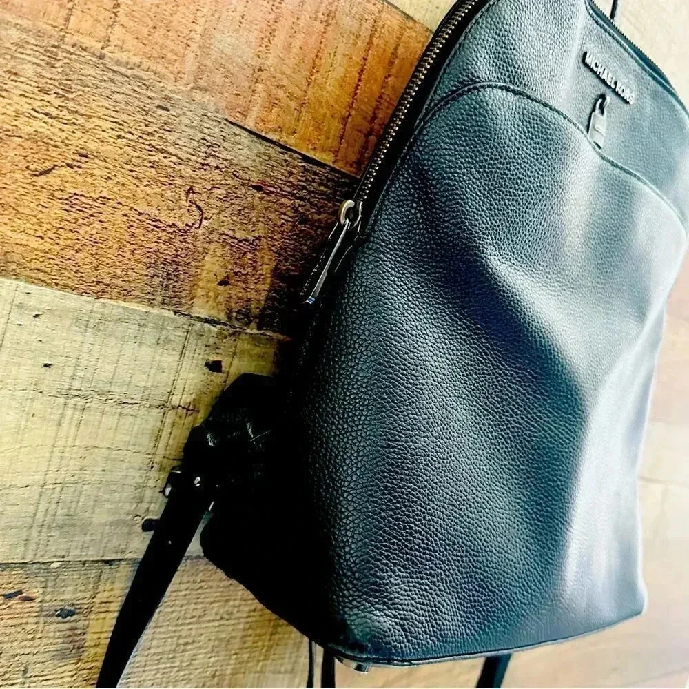 Micheal Kors Adele Large Pebbled Leather Backpack